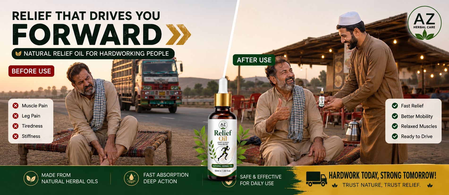 Relief Oil for hardworking people